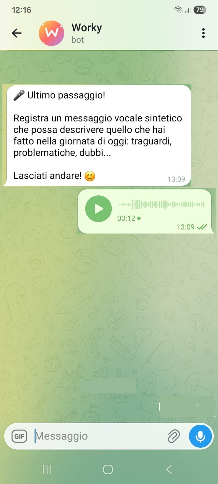 Worky richiesta vocale